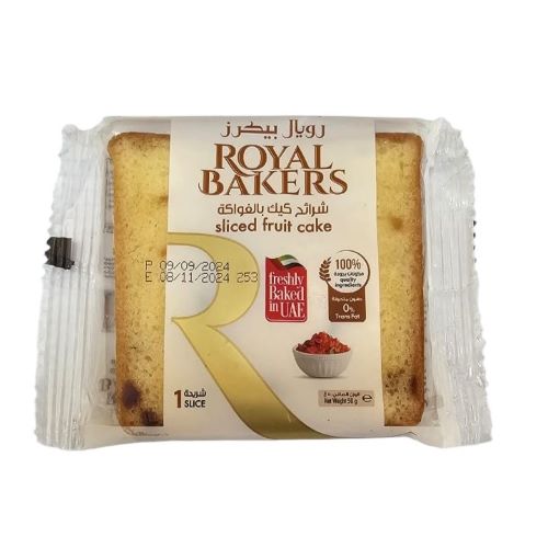 Royal bakers sliced fruit cake 50g